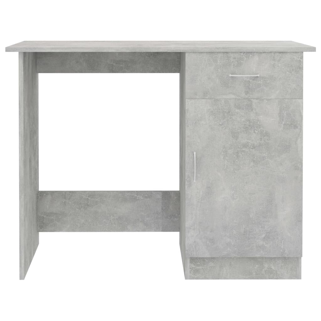 betonszürke szerelt fa íróasztal 100 x 50 x 76 cm