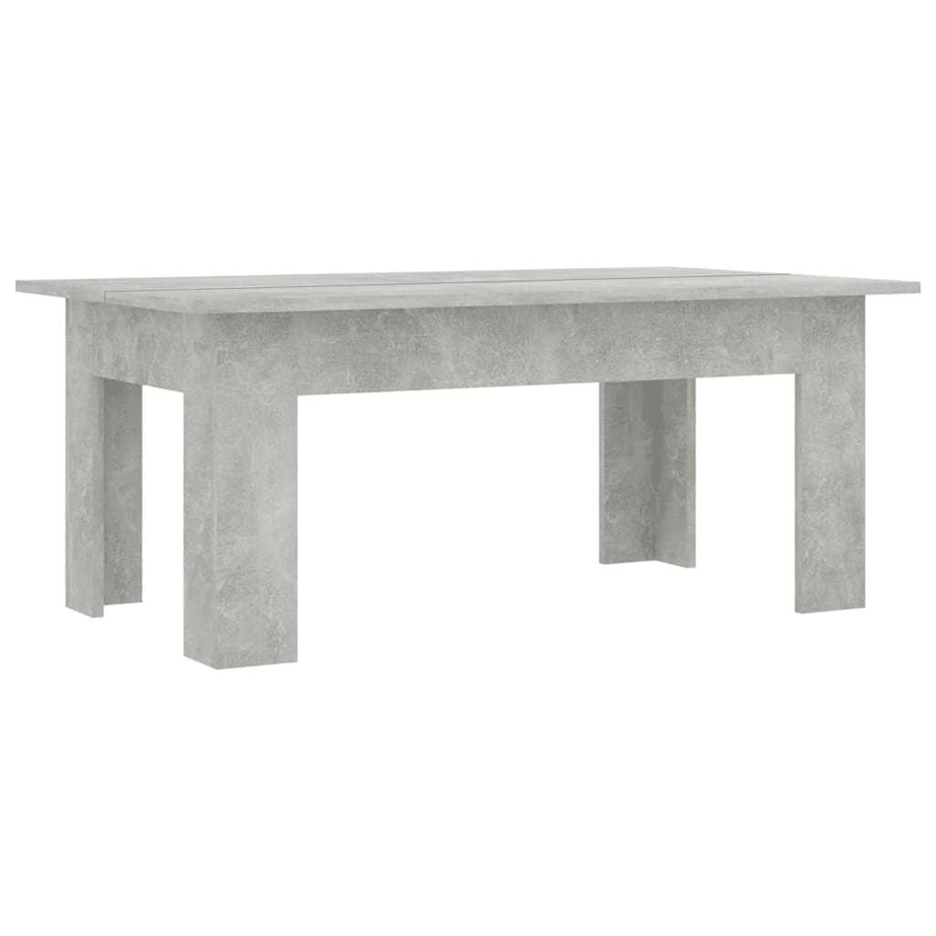 betonszürke szerelt fa dohányzóasztal 100 x 60 x 42 cm