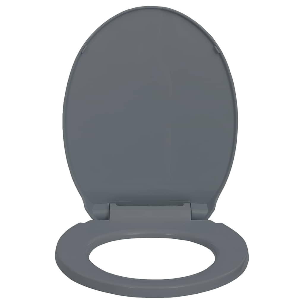 szürke ovális gyorsan szerelhető lassan csukódó fedelű WC-ülőke