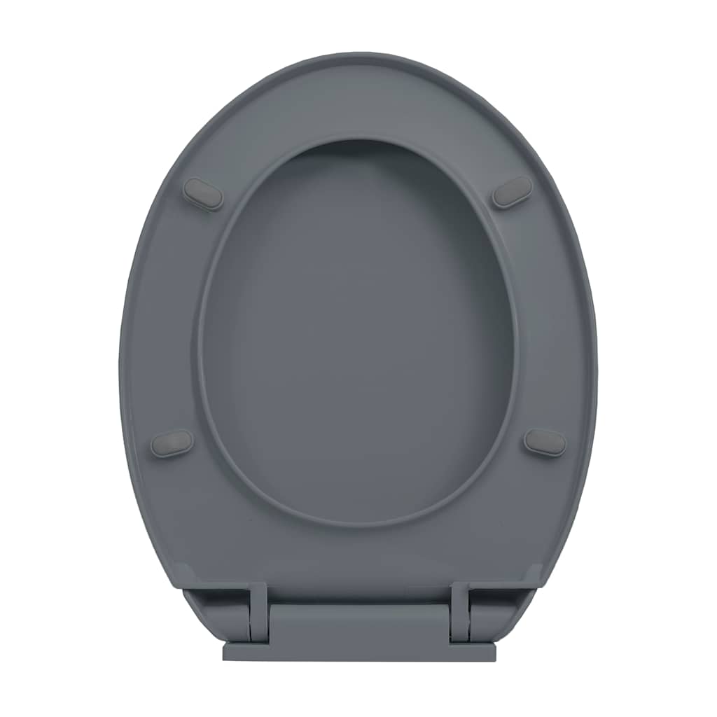 szürke ovális gyorsan szerelhető lassan csukódó fedelű WC-ülőke