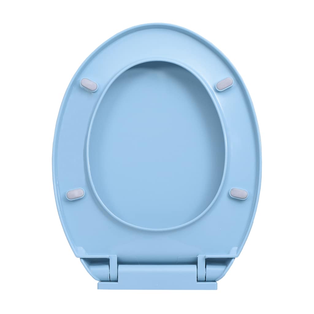 kék ovális gyorsan szerelhető WC-ülőke lassan csukódó fedéllel