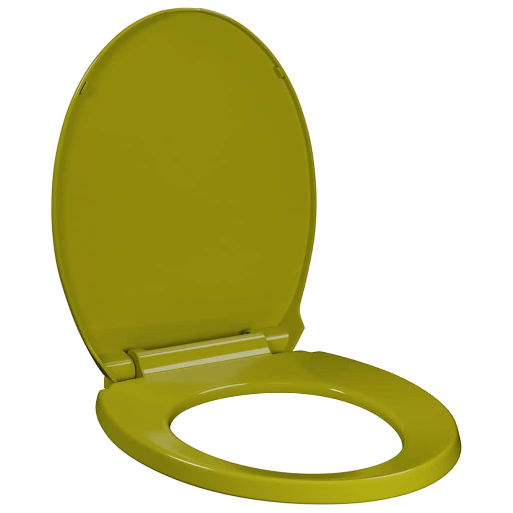 zöld ovális WC-ülőke lassan csukódó fedéllel