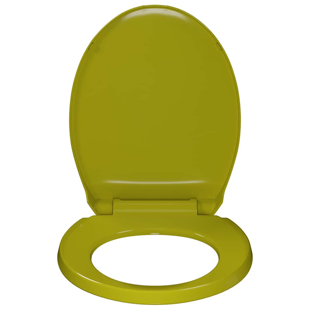 zöld ovális WC-ülőke lassan csukódó fedéllel
