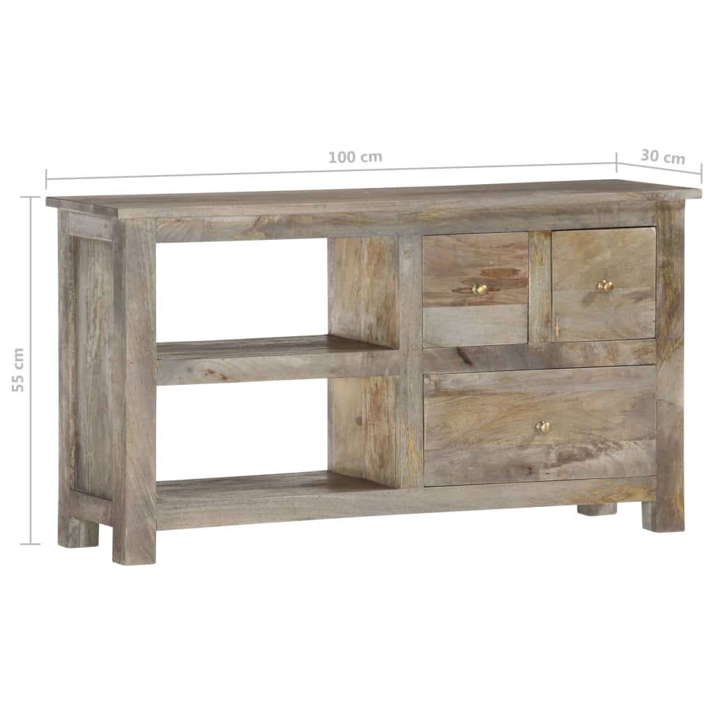 tömör mangófa TV-szekrény 100 x 30 x 55 cm