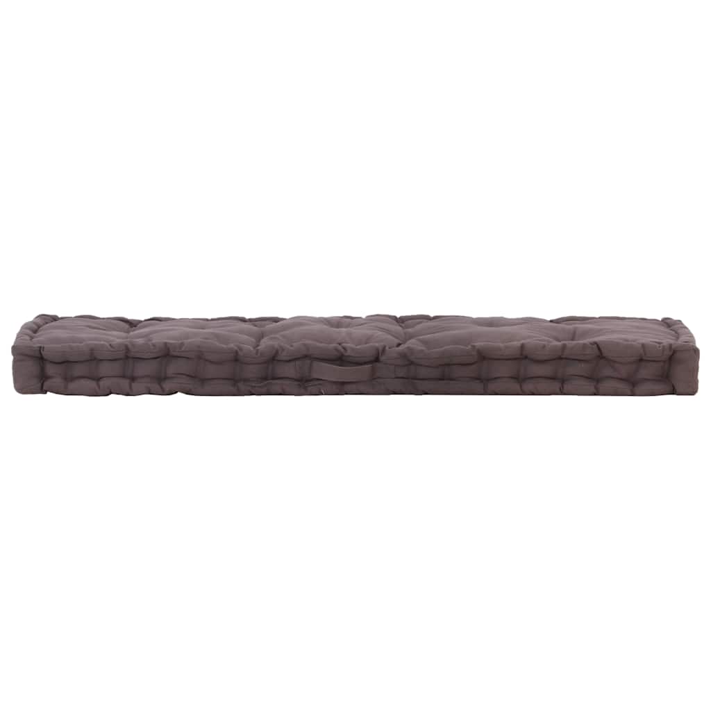 antracitszürke pamut raklappadló-párna 120 x 40 x 7 cm