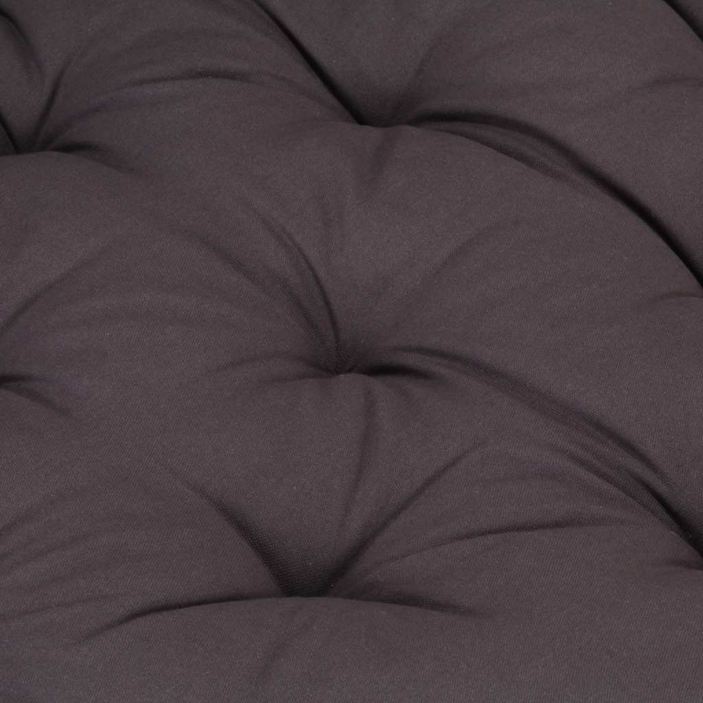 antracitszürke pamut raklappadló-párna 120 x 80 x 10 cm