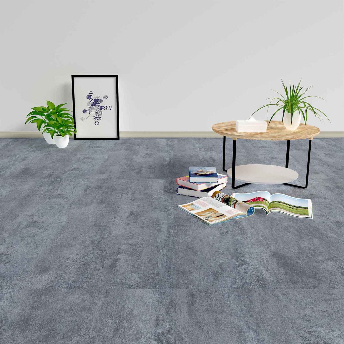 Padlódeszkák 5,11 m² 55 pcs PVC Szürke Márvány