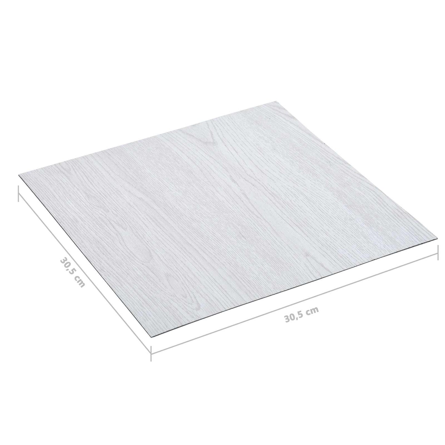 Padlódeszkák 5,11 m² 55 pcs PVC Fehér Fa