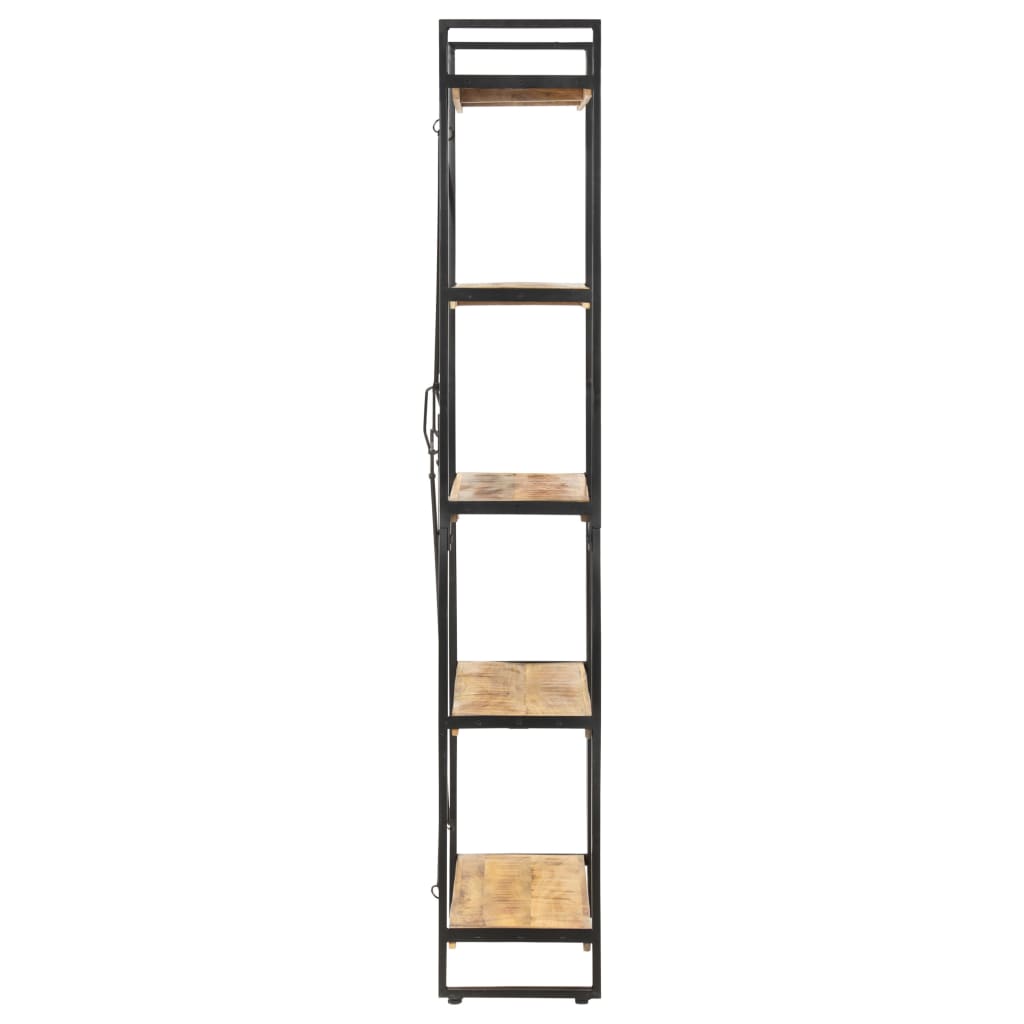 5-szintes tömör mangófa könyvespolc 90 x 30 x 180 cm