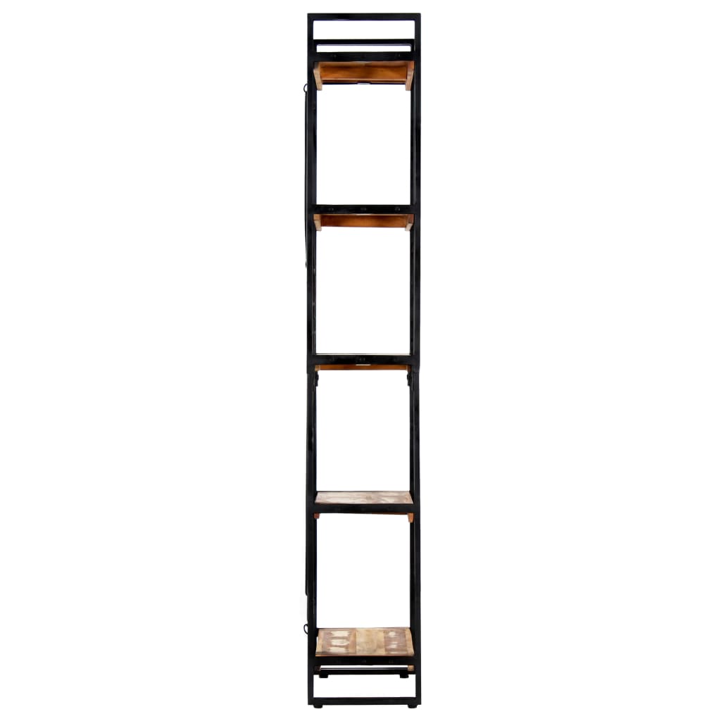 5 szintes tömör újrahasznosított fa könyvespolc 60x30x180 cm