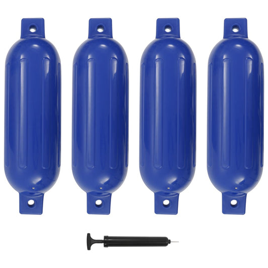 4 darab kék PVC csónak lökhárító 51 x 14 cm