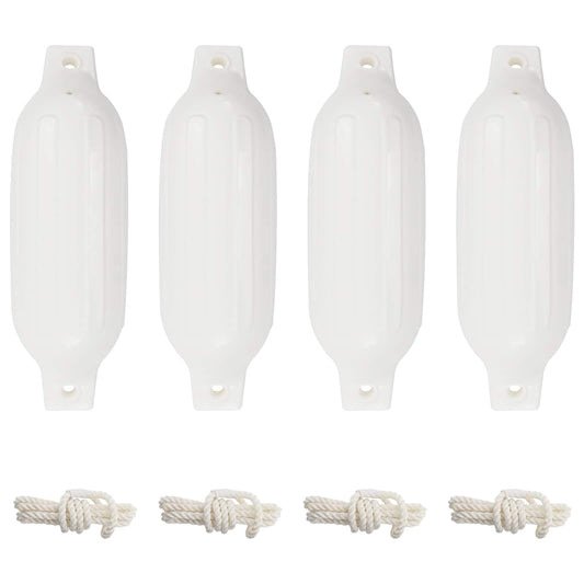 4 darab fehér PVC csónak lökhárító Ø 11 x 40 cm