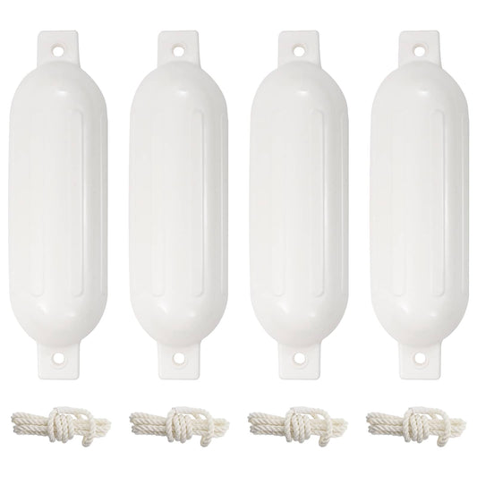 4 darab fehér PVC csónak lökhárító Ø 14 x 50 cm