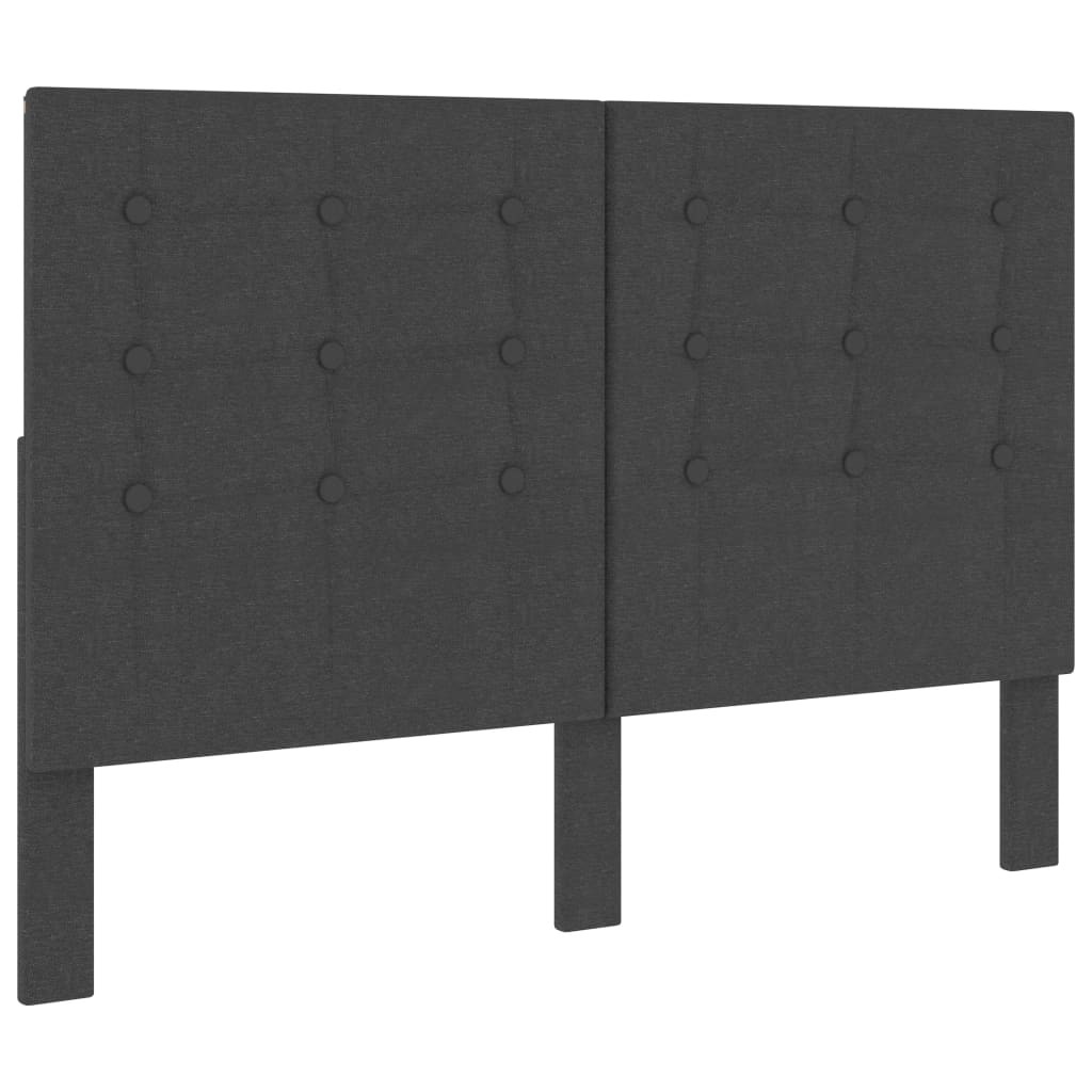 sötétszürke szövet steppelt fejvég 140 x 200 cm