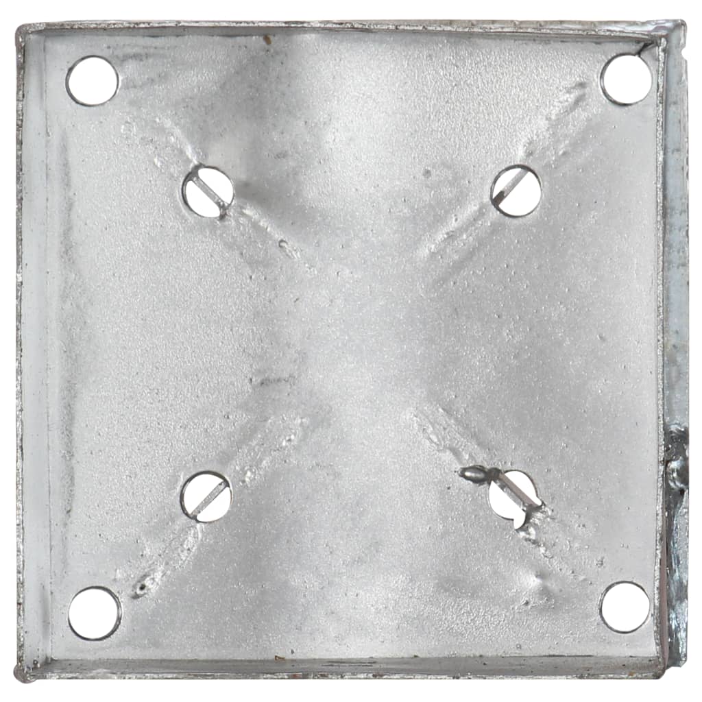 2 db ezüstszínű horganyzott acél kerítéstüske 14 x 14 x 91 cm