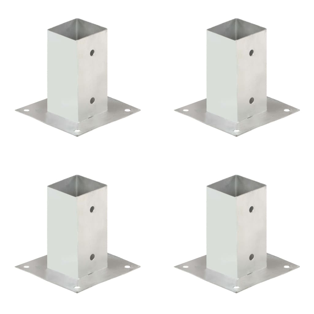 4 db horganyzott fém oszloprögzítő 71 mm
