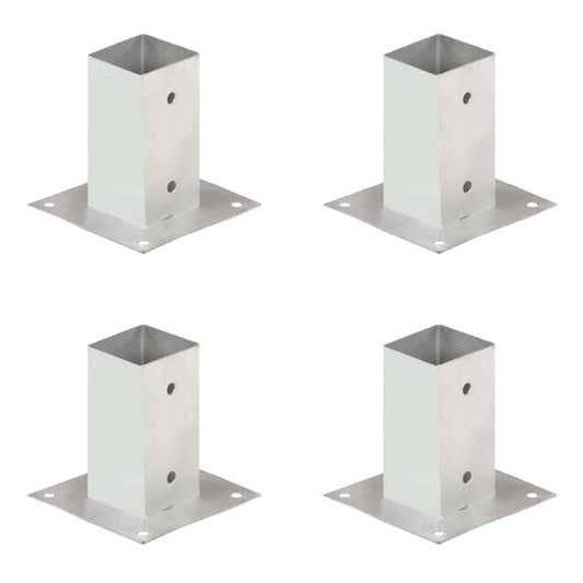 4 db horganyzott fém oszloprögzítő 71 mm