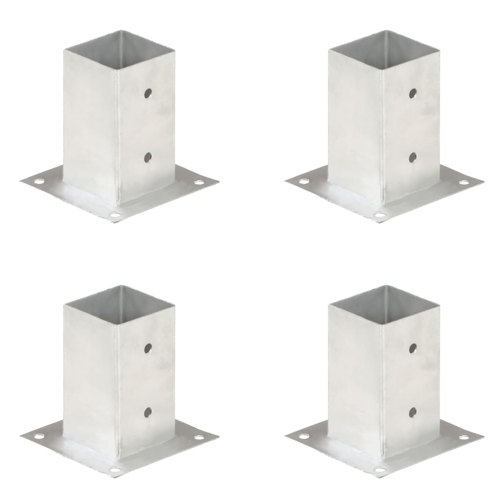 4 db horganyzott fém oszloprögzítő 81 mm