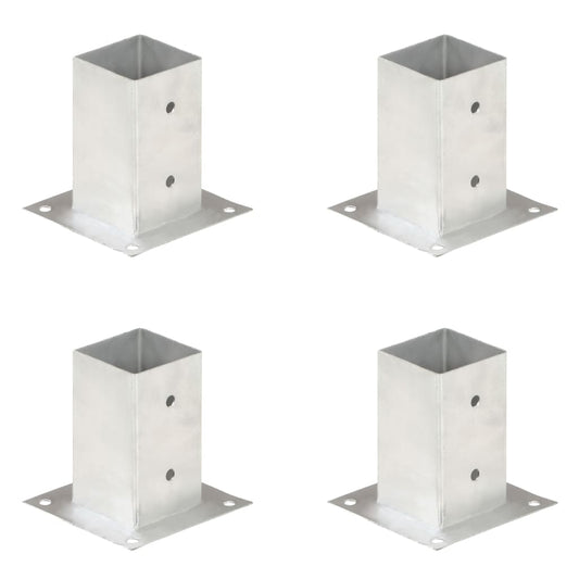 4 db horganyzott fém oszloprögzítő 81 mm