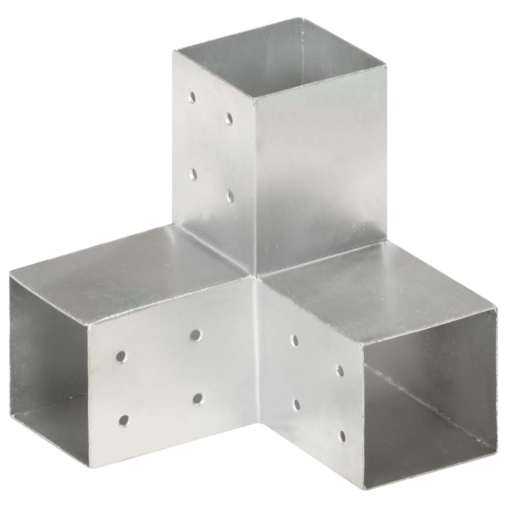 4 darab Y alakú horganyzott fém oszloptartó 81 x 81 mm