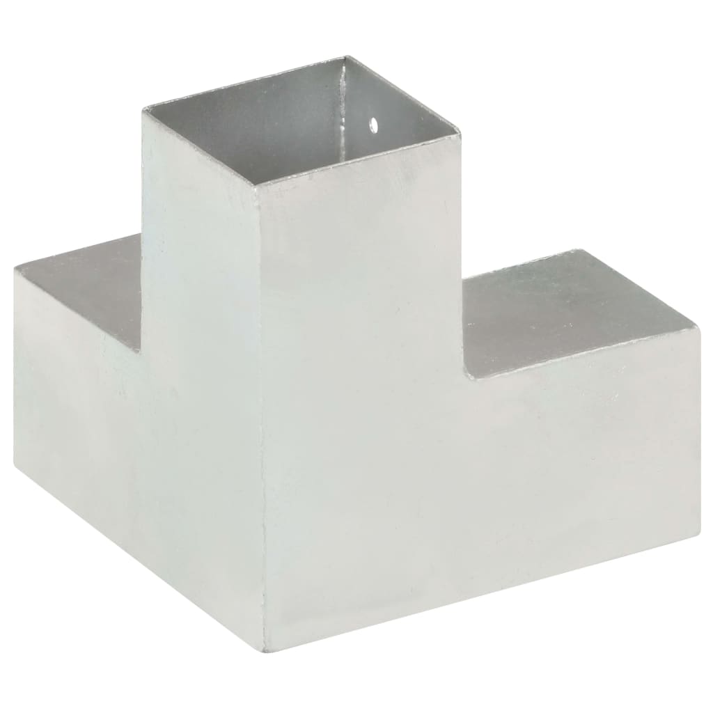 4 darab Y alakú horganyzott fém oszloptartó 81 x 81 mm
