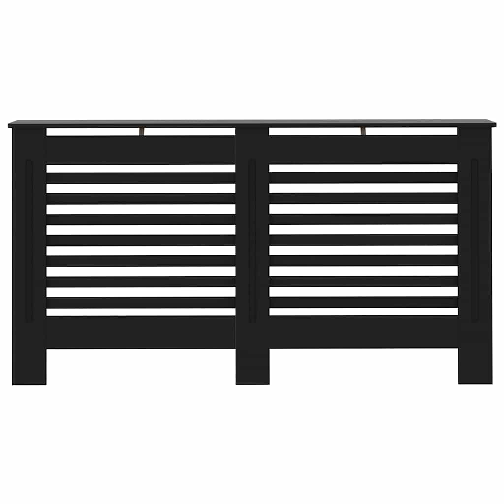 fekete MDF radiátorburkolat 152 x 19 x 81,5 cm