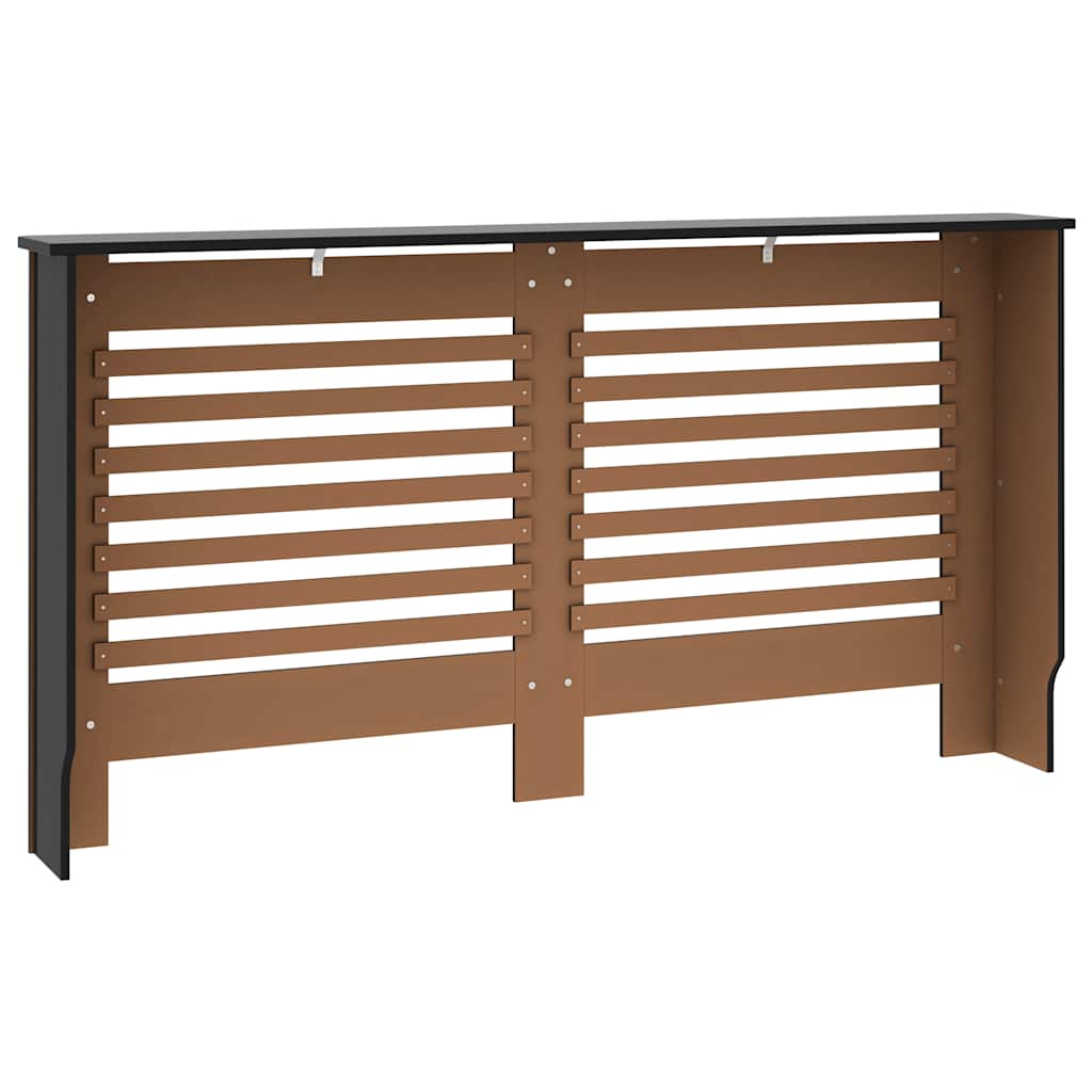 fekete MDF radiátorburkolat 152 x 19 x 81,5 cm