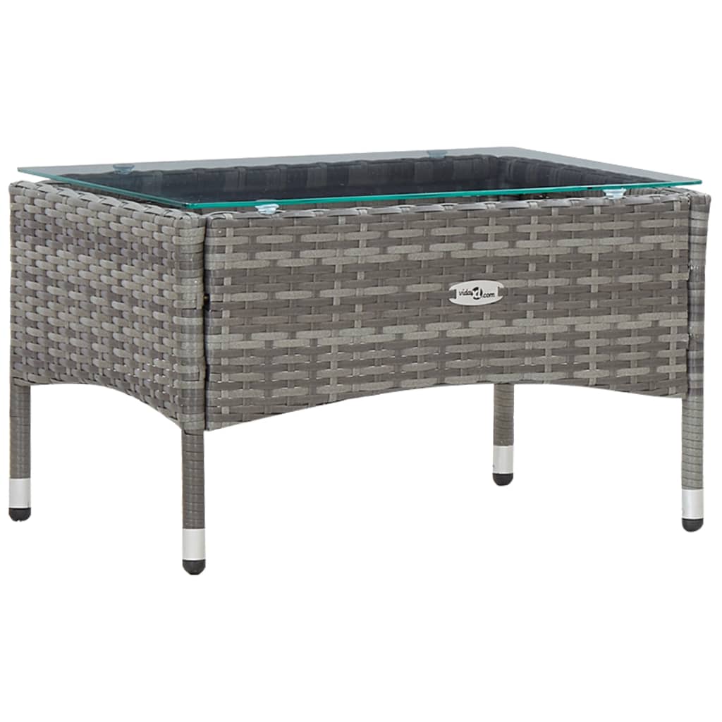 4 részes szürke polyrattan kerti ülőgarnitúra párnákkal