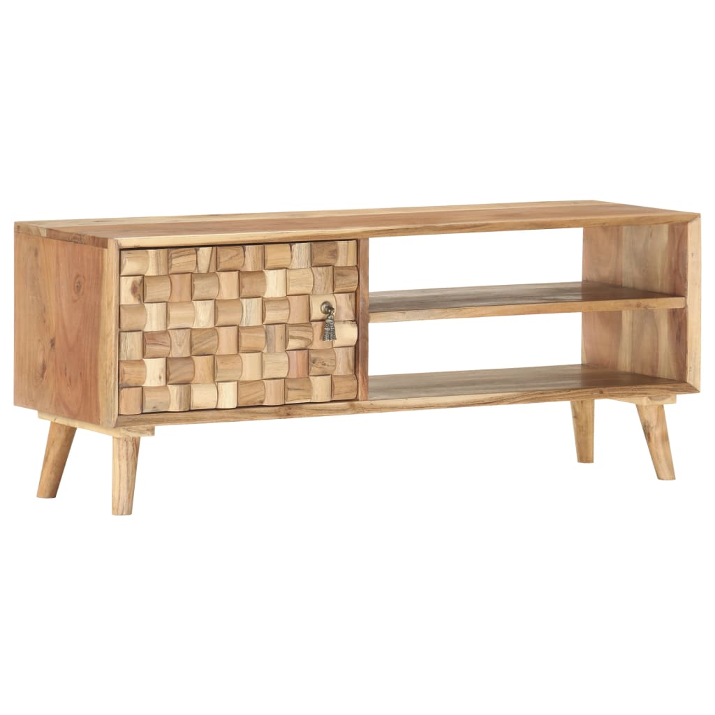 tömör akácfa TV-szekrény 100 x 30 x 40 cm