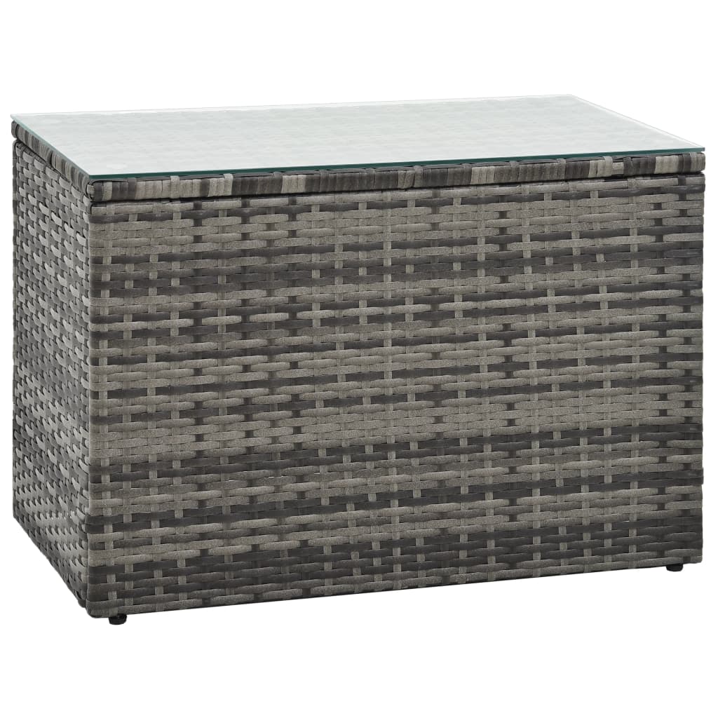 5 részes szürke polyrattan kerti ülőgarnitúra párnákkal