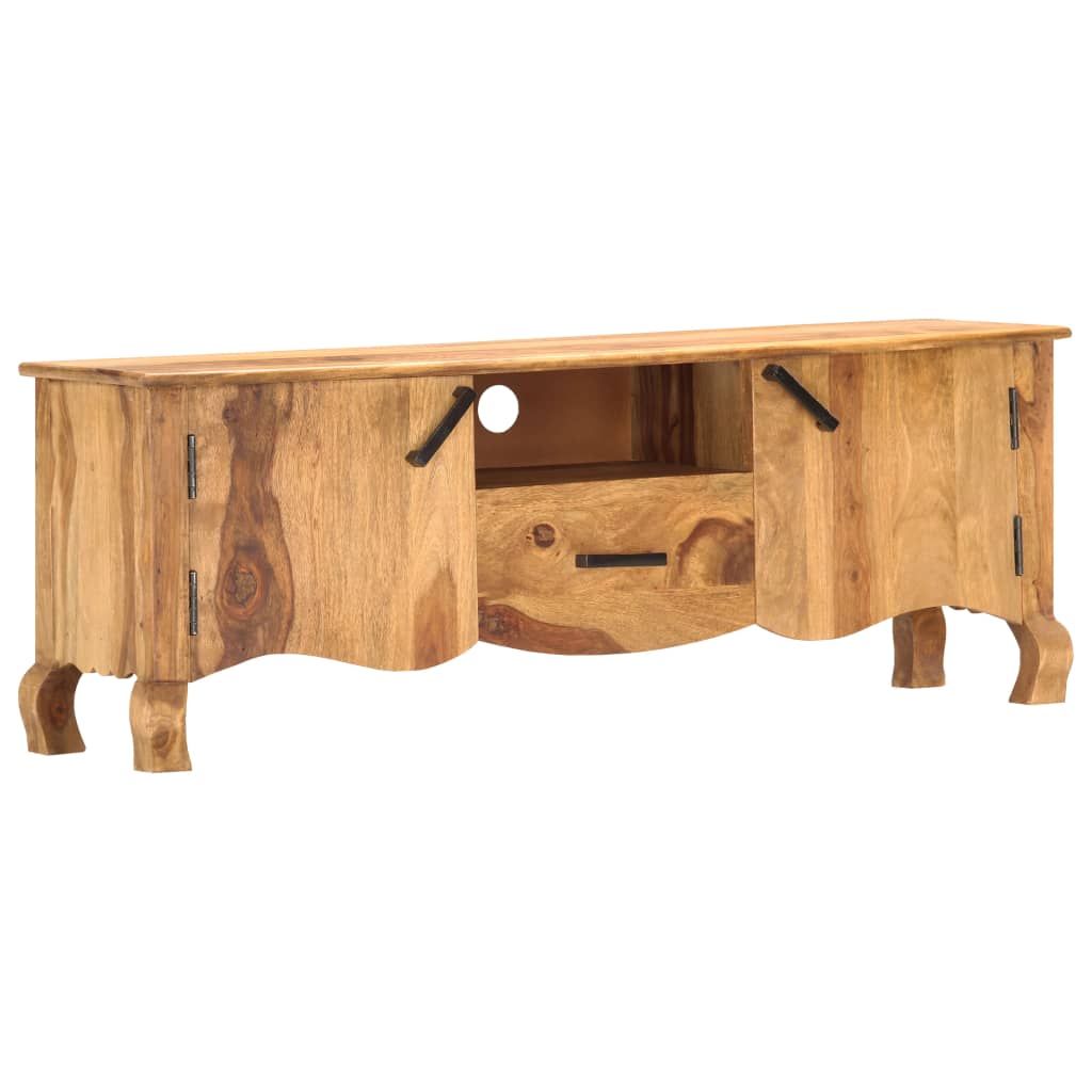 tömör fa TV-szekrény 115 x 30 x 42 cm