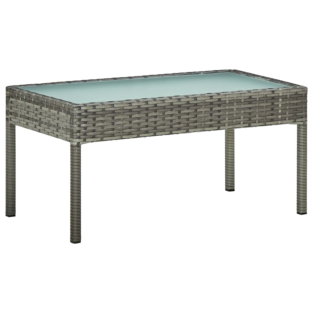 4 részes szürke polyrattan kerti ülőgarnitúra párnákkal