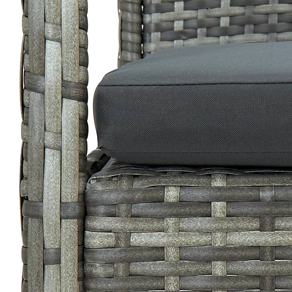 4 részes szürke polyrattan kerti ülőgarnitúra párnákkal