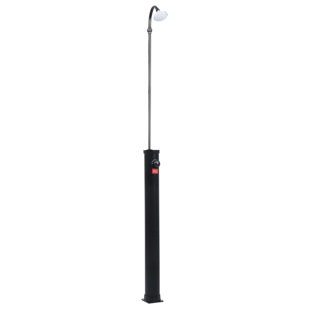 fekete napelemes kerti zuhany 215 cm 8 l