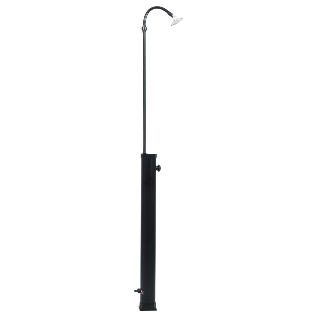 fekete napelemes kerti zuhany 215 cm 8 l