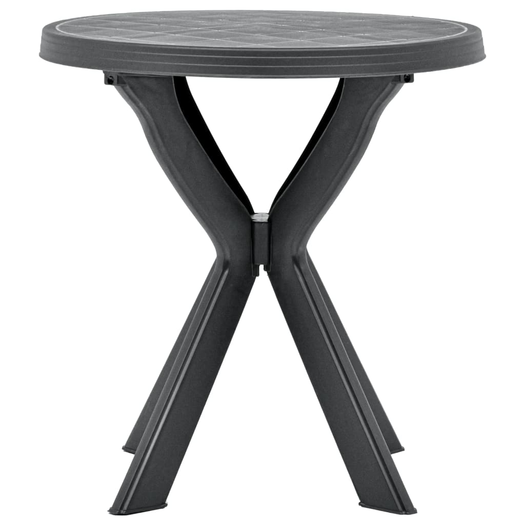 antracitszürke műanyag bisztróasztal Ø70 cm