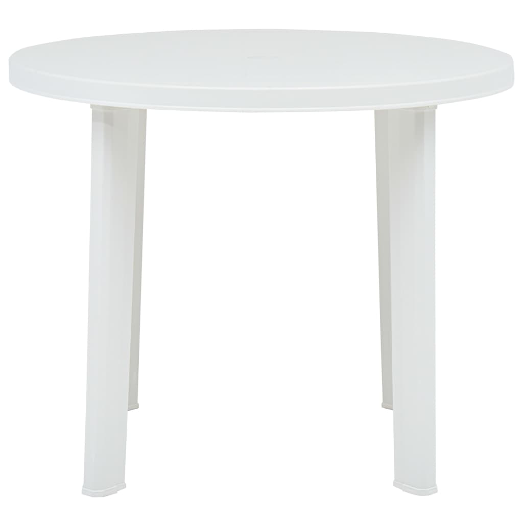 fehér műanyag kerti asztal 89 cm