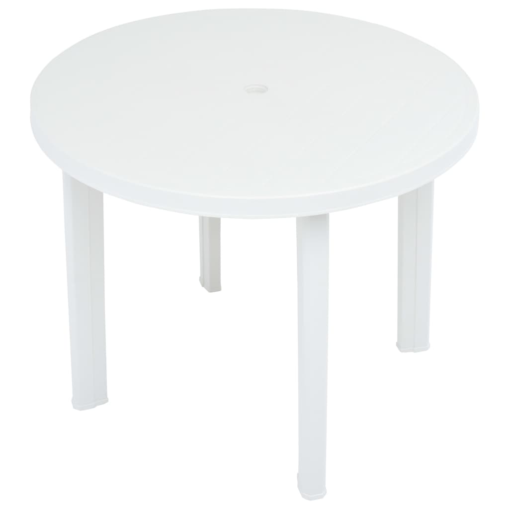 fehér műanyag kerti asztal 89 cm