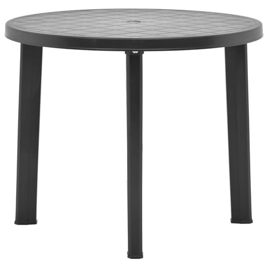 antracitszürke műanyag kerti asztal 89 cm