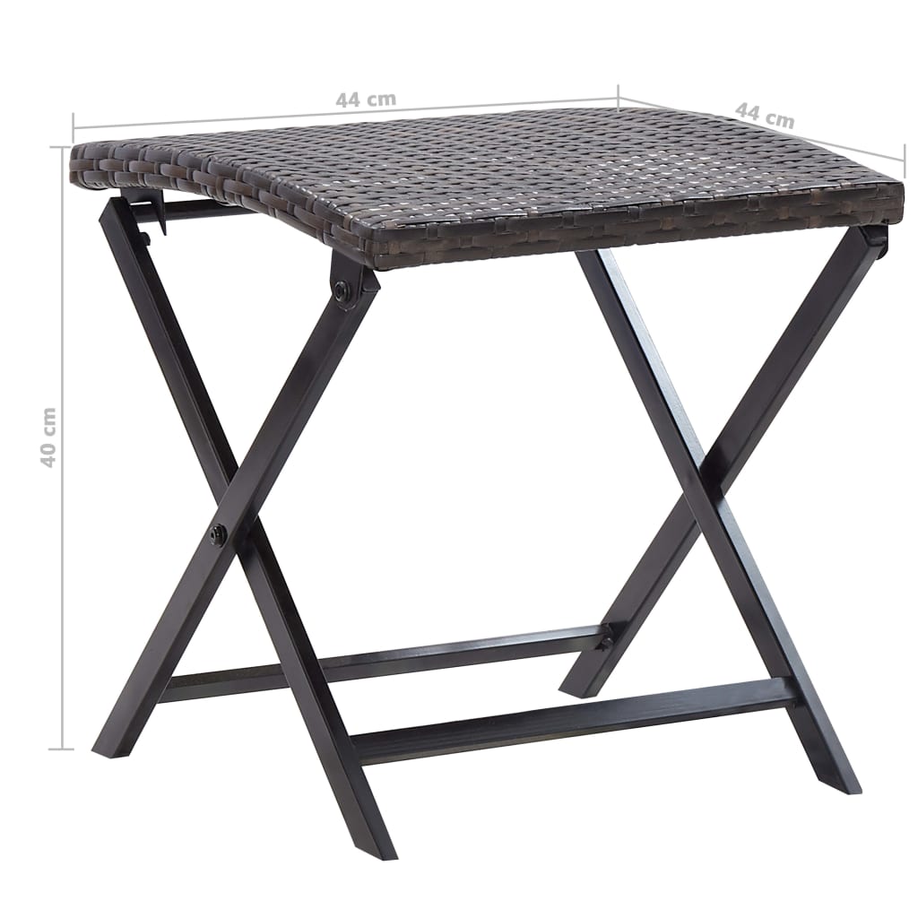 barna összecsukható polyrattan ülőke