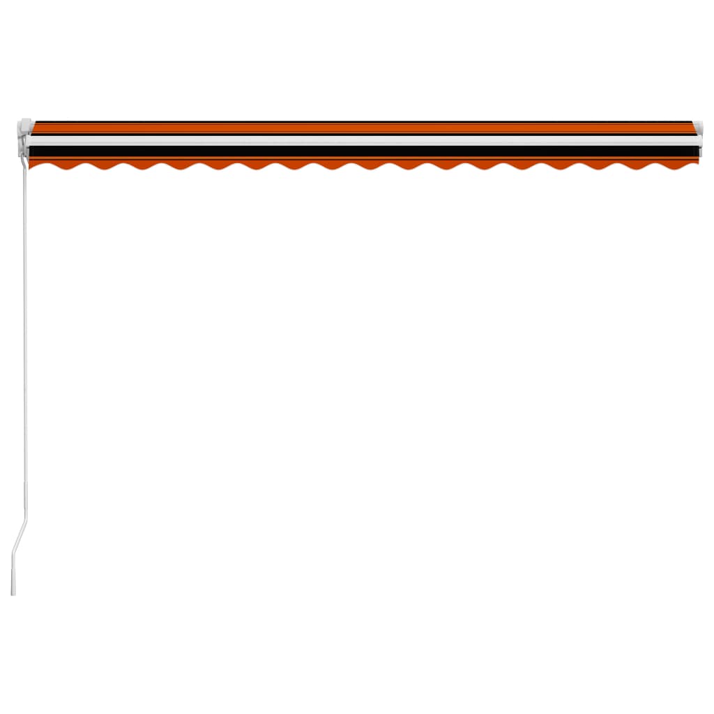 narancssárga és barna kézzel kihúzható napellenző 400 x 300 cm