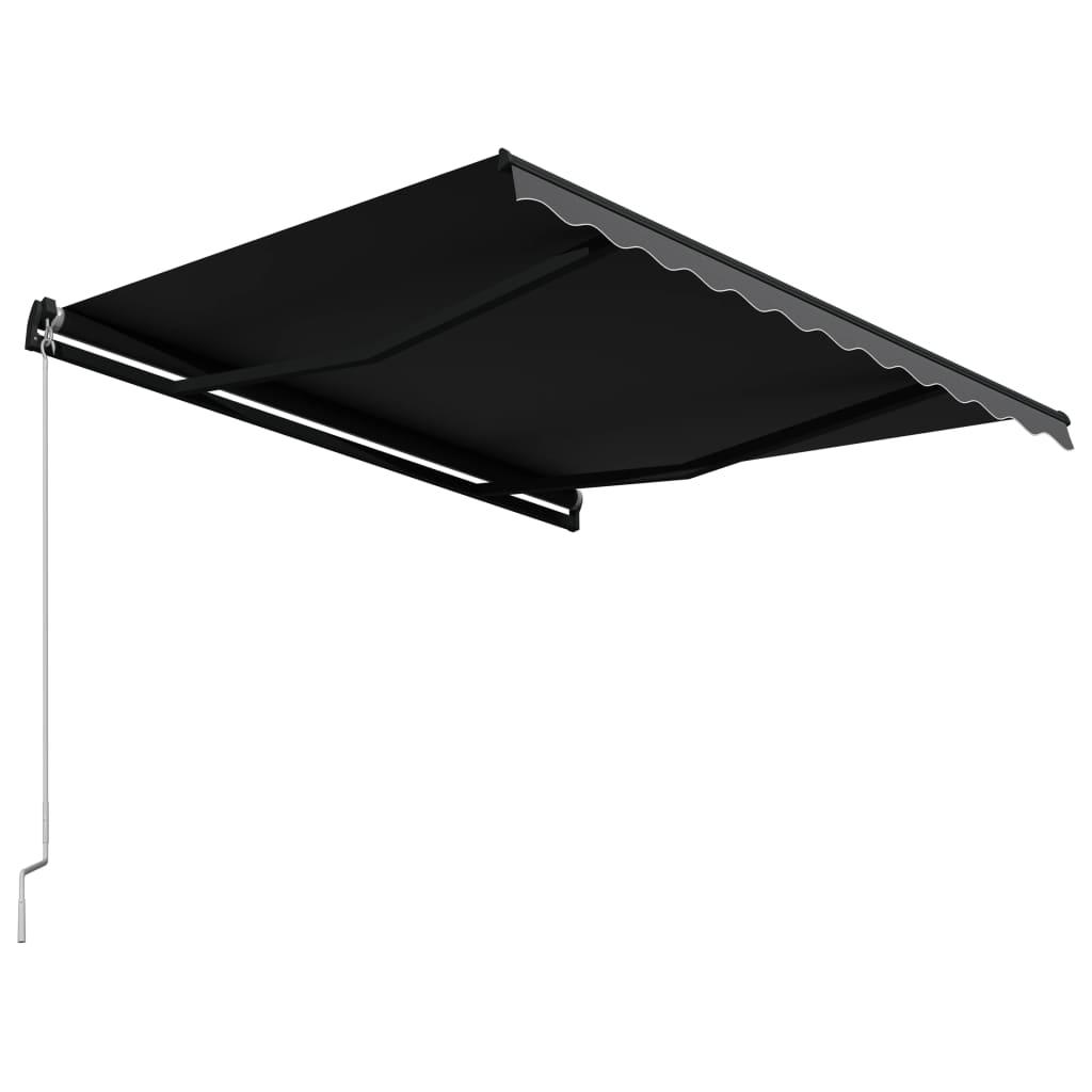 antracitszürke kézzel behúzható napellenző 300 x 250 cm