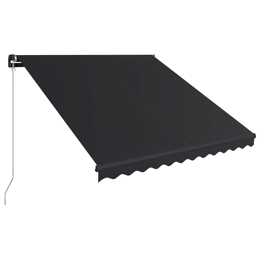 antracitszürke kézzel kihúzható LED-es napellenző 300 x 250 cm