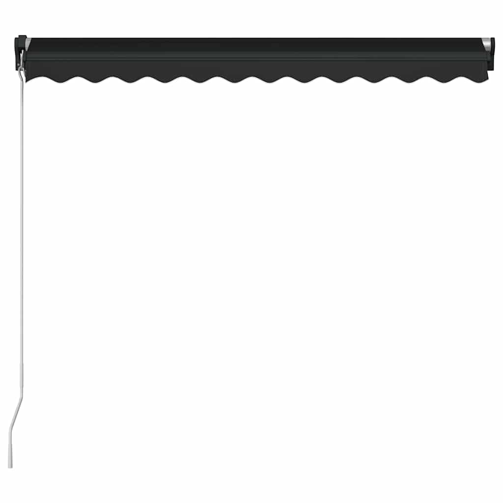 antracitszürke kézzel kihúzható LED-es napellenző 300 x 250 cm