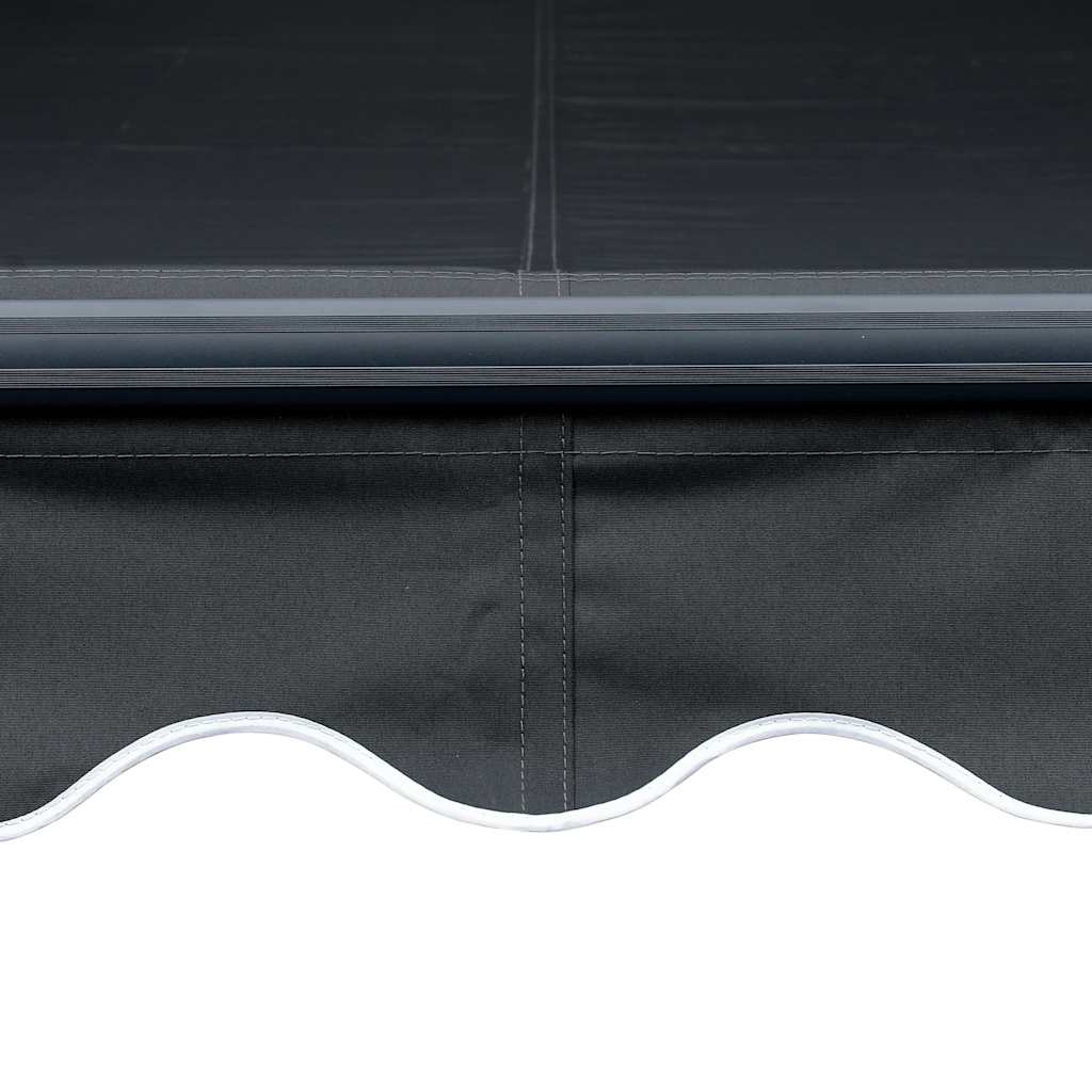 antracitszürke kézzel kihúzható LED-es napellenző 300 x 250 cm