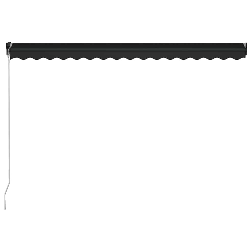 antracitszürke kézzel kihúzható LED-es napellenző 450 x 300 cm