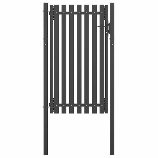 antracitszürke acél kerítéskapu 1 x 2,25 m