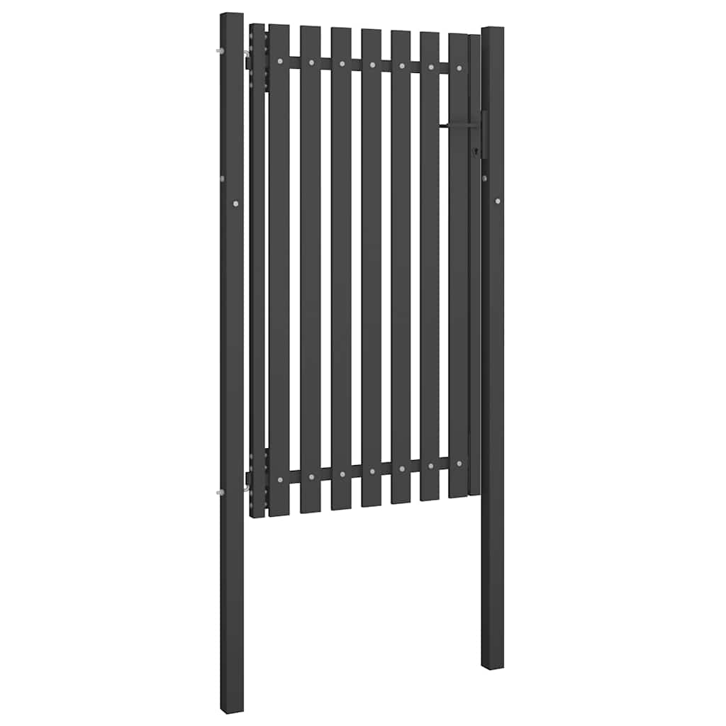 antracitszürke acél kerítéskapu 1 x 2,25 m