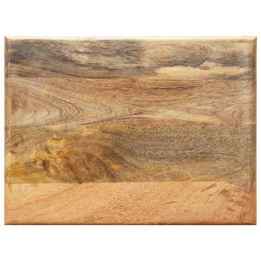 tömör mangófa és acél újságtartó 40 x 30 x 50 cm