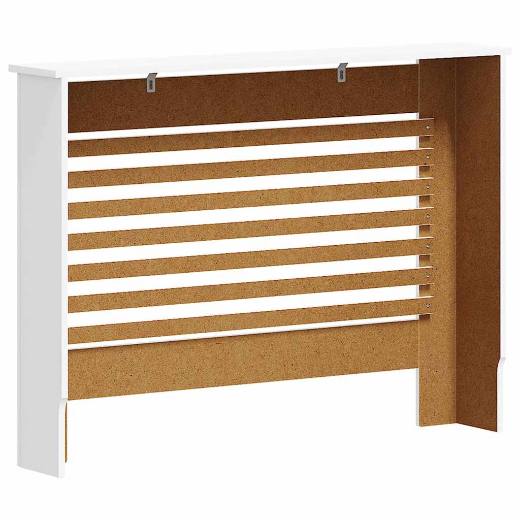 2 db fehér MDF radiátorburkolat 112 x 19 x 81,5 cm